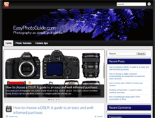 Tablet Screenshot of easyphotoguide.com